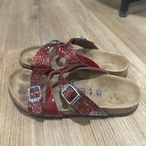 Birkenstock sparkly  sandals size  3.5 girls